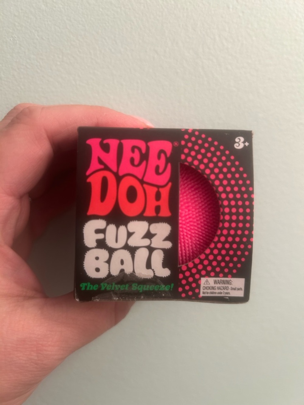 Needoh Fuzz Ball Toy - Pink